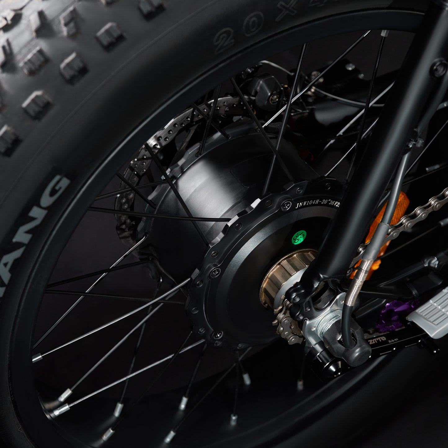 E-Champ RAW Retro Fat Tyre Electric Bike Baluga Black